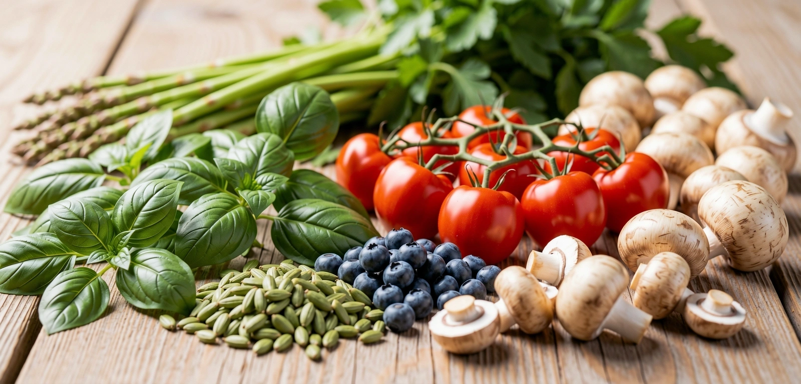 Frische Zutaten als Symbol für gesunde Ernährung